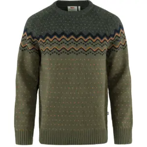 Fjällräven Ãvik Knit Herre Sweater Laurel Green - Deep Forrest XL